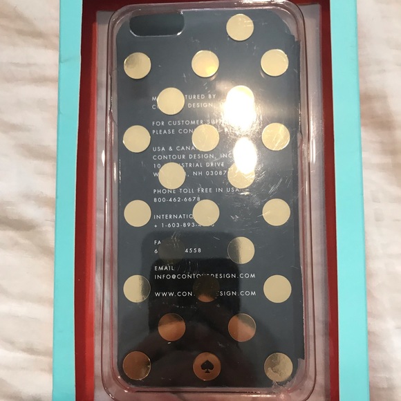 Kate Spade Clear Gold Poke Dot IPhone Case 6 PLUS - Picture 2 of 5